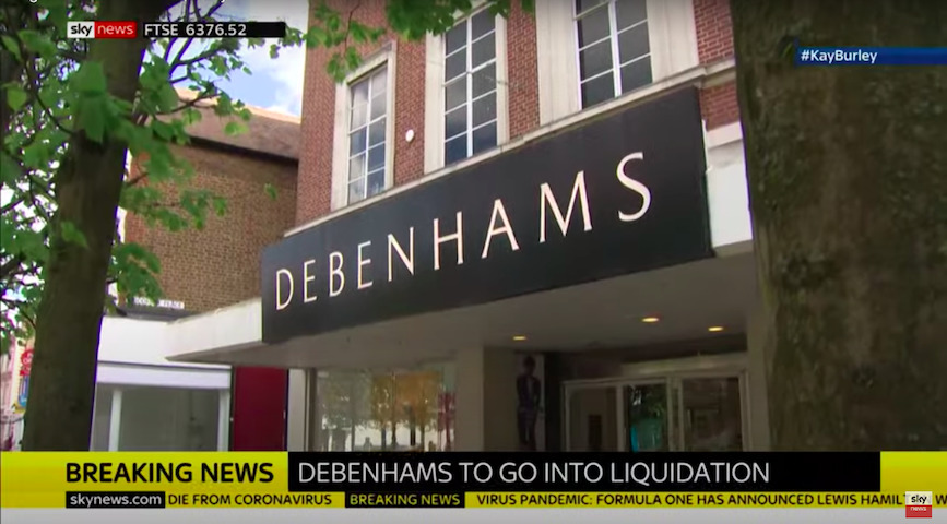 Sky News:       Debenhams